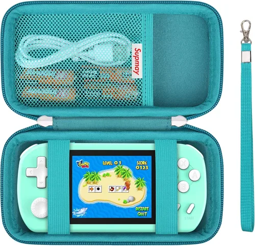 Miniatura 16 de Supmay Funda de transporte compatible con CCTU / TEBIYOU - Juegos de mano para niños, precargados 218 videojuegos retro, soporte portátil para Cubo