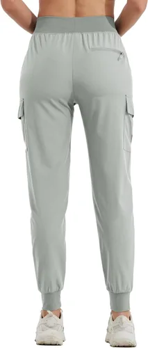 Miniatura 3 de Willit Pantalones de senderismo tipo cargo para mujer, ligeros, atléticos, para exteriores, de secado rápido, resistentes al agua
