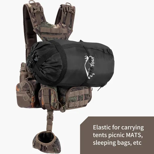 Miniatura 5 de Mochila de caza Blisswill con riñonera para hombre, paquete de fanny con arnés, paquete de cintura con soporte para el hombro, regalos de caza