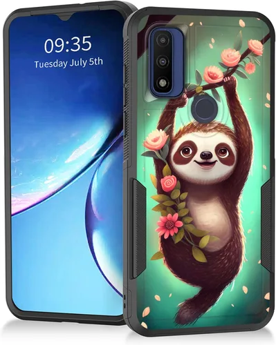 Miniatura 8 de Para Moto G Power 2022 – Funda protectora resistente de doble capa de policarbonato duro híbrido de goma suave a prueba de golpes – Ciervo