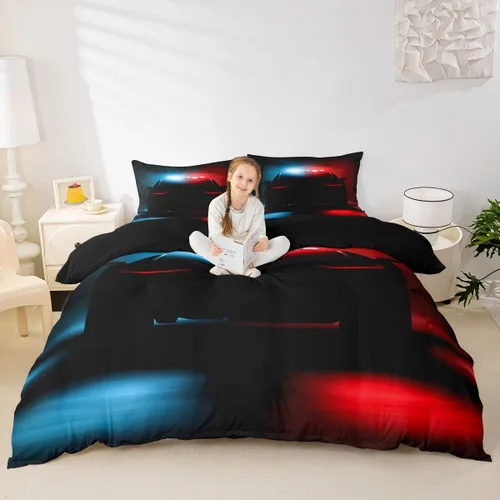 Miniatura 21 de Funda de edredón con estampado de extraterrestre, juego de ropa de cama de nave espacial para niños y niñas, decoración de habitación