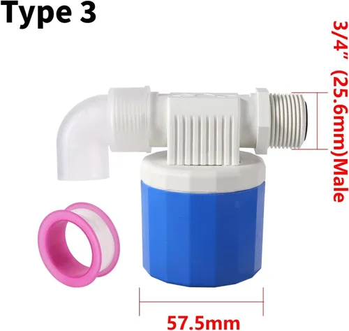 Miniatura 5 de 1/2 3/4 Lnch Water Level Control Valve Float Ball Tank Tower Pool Switch Inlet Stop 1Pcs(Type 1)