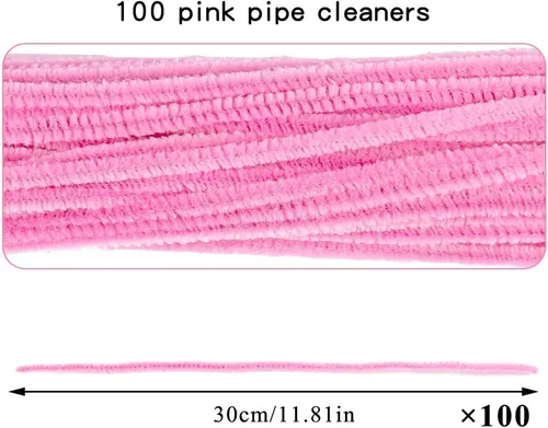 Miniatura 44 de Zlulary Juego de 100 limpiapipas de chenilla, de color sólido, para limpiar tuberías, manualidades, manualidades, decoración, tallos de felpilla Gris