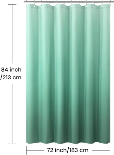 Miniatura 172 de Cortinas de Ducha Negras, Cortinas de Ducha de Poliéster Impermeable con Rayas Horizontales Degradadas en Blanco y Negro Modernas para Baño, 72x72