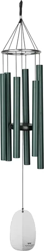 Miniatura 18 de Woodstock Chimes Signature Collection, Campanas del Paraíso, Plata Antigua 32", Campanillas de Viento de Diseños Decorativos para Exteriores, Patio