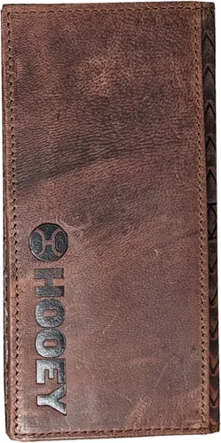 Miniatura 2 de HOOEY Cartera Rodeo de cuero para hombre, Azteca en relieve- Marrón