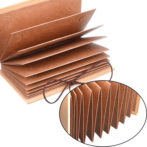 Miniatura 6 de Mudder Álbumes de recortes de tapa dura para fotos de 4 x 6 pulgadas, papel kraft hecho a mano para álbumes de recortes DIY, aniversario, cuaderno