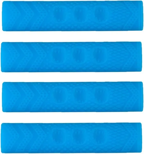 Miniatura 4 de BESPORTBLE Funda de silicona para frenos de bicicleta, 4 unidades, color azul, ergonómica, palanca de freno, funda antideslizante para carretera