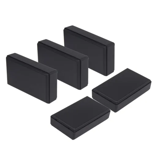 Miniatura 30 de Zulkit 12 cajas de proyecto de plástico ABS para proyectos eléctricos, caja de conexiones de energía, color negro, 1.97 x 1.10 x 0.59 pulgadas