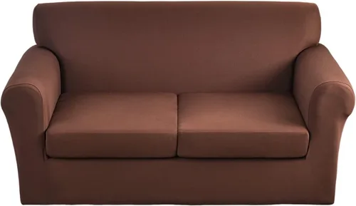 Miniatura 50 de Fundas elásticas para sofá de 1/2/3 cojines, funda estampada con fundas de cojín de asiento separadas, fundas de sofá lavables, protector de muebles