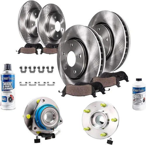 Miniatura 36 de Detroit Axle - Rotores de freno para Jeep Compass 2015-2022 Renegade 2016-2022 Fiat 500X 2016-2022, 2018, 2019, 2020, 2021. Reemplazo de rotores