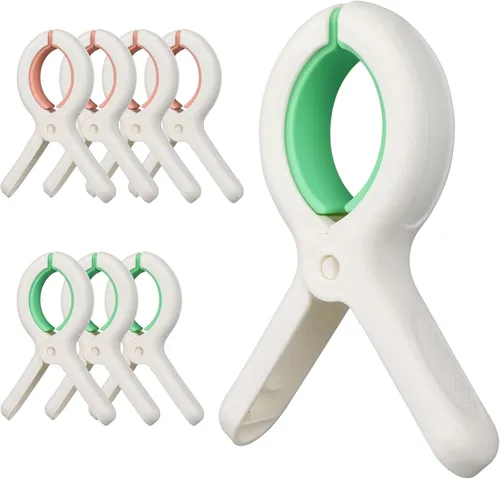 Miniatura 8 de 56 pinzas de plástico coloridas para ropa, 7 colores brillantes, pinzas para línea de secado de ropa, mini alfileres para ropa, manualidades, fotos