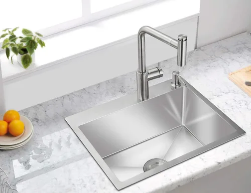 Miniatura 21 de ROVATE Fregadero de cocina de 20 x 16 pulgadas, fregadero de cocina de montaje superior hecho a mano, fregadero de cocina o bar de acero inoxidable