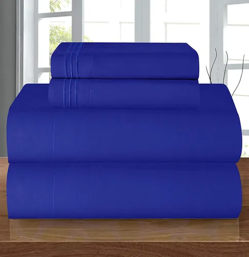Miniatura 106 de Elegant Comfort - Juego de sábanas de 4 piezas de microfibra, 1500 hilos, sin arrugas, sábana bajera elástica, esquinas tipo bolsillos profundos