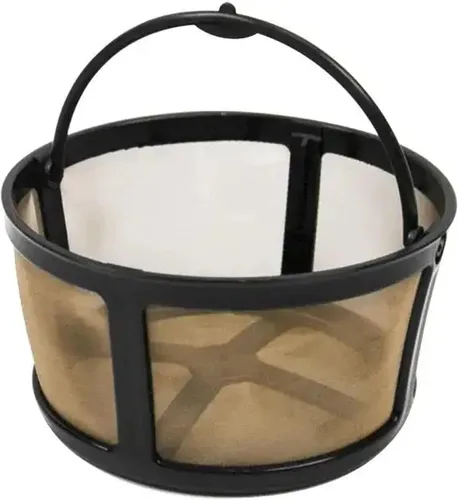 Delibru Filtro de café reutilizable Keurig K-Duo – 8-12 tazas de malla de tono dorado filtro permanente de café para cafeteras Keurig Duo