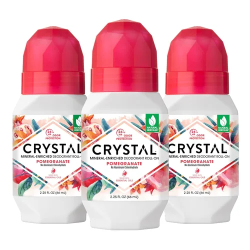 Miniatura 6 de Crystal- Desodorante mineral Roll-On manzanilla y té verde, Granada, paquete de de 12