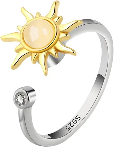 Miniatura 83 de Anillo de plata 925, anillos de plata ajustables para mujer, anillos de pulgar abiertos, anillos de circonio, anillos ajustables, anillos abiertos