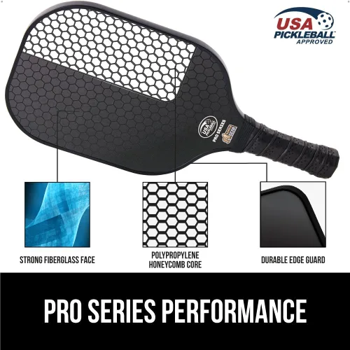Miniatura 3 de Gorilla Gear USAPA Approved Pickleball Starter Set, Fiberglass Paddles with Bag and Balls, Indoor Outdoor Court Use, Comfortable Racket Grip