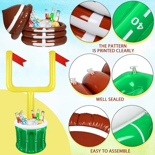 Miniatura 4 de Zhanmai 2 piezas inflables de fútbol enfriador de bebidas suministros de fiesta de fútbol inflable poste y soporte para piscina para fiesta temática