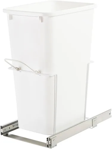 Miniatura 4 de Knape & Vogt SBM15-1-35WH - Bote de basura extraíble para montaje inferior en gabinete, 18.8 x 14.25 x 16 pulgadas, color blanco