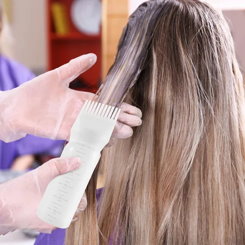 Miniatura 3 de Botella aplicadora de peine de raíz Pimoys 6 onzas, paquete de 2 aplicadores de aceite para el cabello, botella aplicadora para tinte de cabello