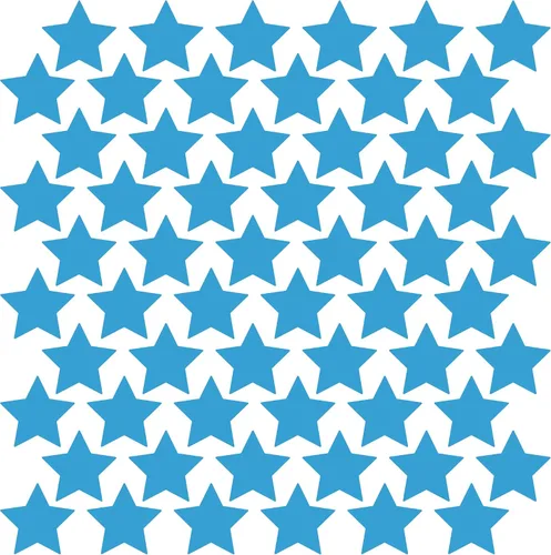 Miniatura 71 de LiteMark Durable Stars, calcomanía roja brillante de 5.5 pulgadas, uso en hormigón liso, azulejos, vidrio, paquete de 8 estrellas Rojo