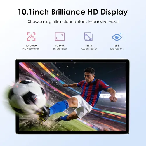 Miniatura 7 de Tablet Android 15 2026, tableta de 10.1 pulgadas con funda a prueba de caídas, 30 GB (8 + 22 GB) RAM+64 GBROM/1 TB expandir, 800 x 1280HD, pantalla