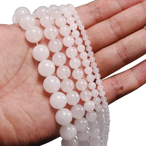 Miniatura 42 de Cuentas espaciadoras mate de 0.315 pulgadas (0.315 in), cuentas de vidrio de ónix y escarcha, collar y pulsera para hacer joyas de bricolaje