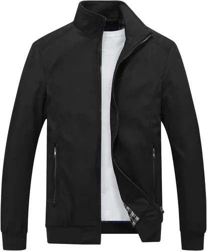 Lamgool Chaquetas ligeras para hombre, cortavientos, casuales, para primavera, otoño, abrigo activo para exteriores