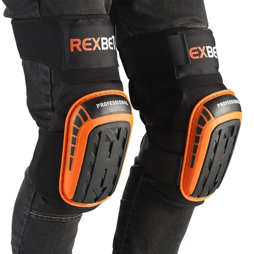Miniatura 7 de REXBETI Rodilleras para el trabajo, rodilleras de construcción para hombres, rodilleras de gel de espuma resistentes y cómodas, antideslizantes