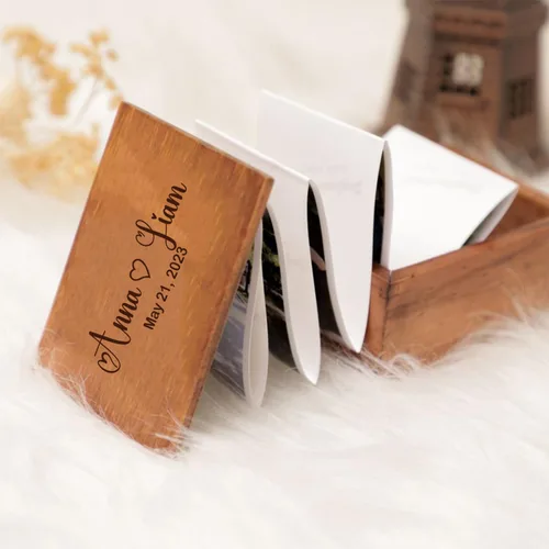 Miniatura 5 de Álbum de fotos extraíble personalizado, Caja de fotos de madera personalizada, Colección de memoria personalizada, Regalo para amigo de la familia