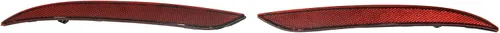 Miniatura 4 de 1 par de reflectores de parachoques trasero, luces rojas, parachoques trasero, reflectores rojos de repuesto para lente de marcador 1077406-00-F