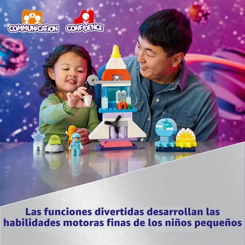 Miniatura 6 de LEGO DUPLO - Transbordador espacial 3 en 1, juguete de construcción para niños y niñas, a partir de 3 años, regalo para Navidad, actividad
