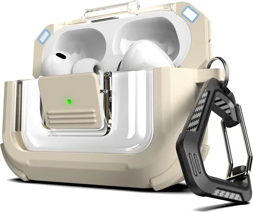 Miniatura 13 de RFUNGUANGO Funda para AirPods Pro 2, compatible con AirPods Pro de 2ª/1ª generación, compatible con MagSafe, bloqueo automático magnético con kit