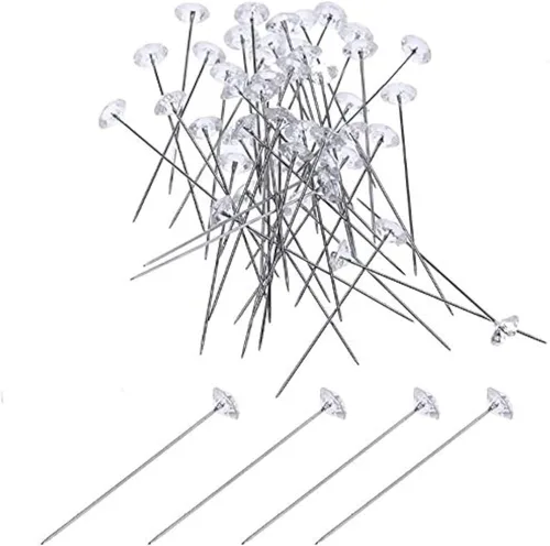 300 alfileres de diamantes de flores de 2 pulgadas, broches de ramillete de cristal, broche de boda, alfileres de cabeza de ramillete transparentes,