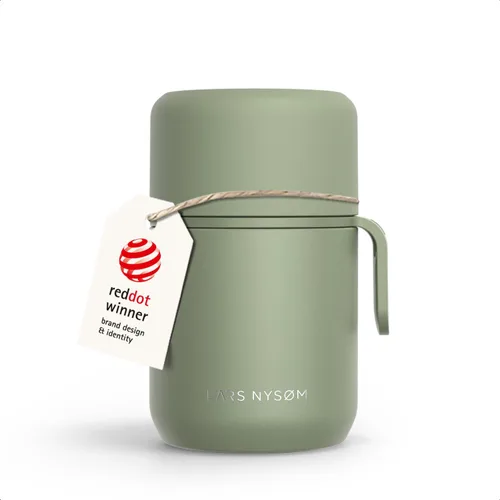 Miniatura 16 de LARS NYSØM Tarro de alimentos con aislamiento al vacío de acero inoxidable - Olla de almuerzo y frasco de almuerzo a prueba de fugas para alimentos