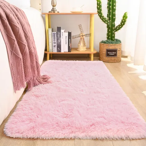 Miniatura 14 de Keeko Alfombras Esponjosas para Sala de Estar y Dormitorio, Alfombra Suave de Felpa para Junto a la Cama, Alfombra Grande Moderna para Interiores