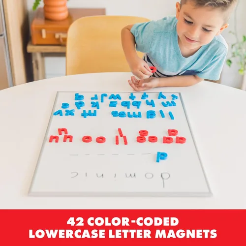 Miniatura 2 de Educational Insights Imanes alfa minúsculas codificados por colores, juego de 42 letras minúsculas magnéticas: perfecto para la escuela en casa