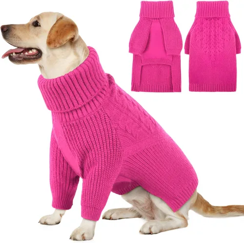 Miniatura 18 de Queenmore Suéter para perro, suéter para cachorros para perros pequeños, suéteres cálidos de invierno y otoño para perros, niñas y niños, suéter