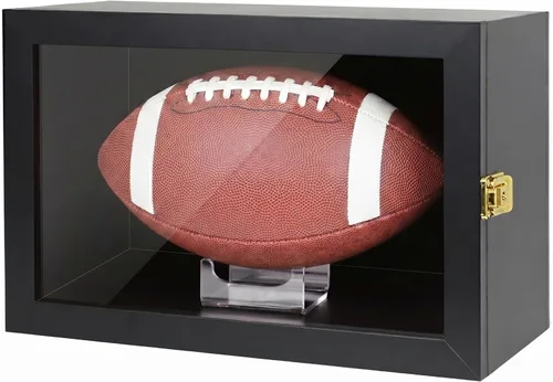 Miniatura 9 de 2 vitrinas de fútbol para montaje en pared, con cerradura, vista clara, tamaño completo, antidecoloración, protección UV, puerta acrílica, recuerdos