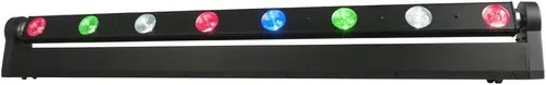 ADJ Productos, Barredora de haz Quad LED, haces LED de colores con pulso activado por sonido y estroboscópico SWE199