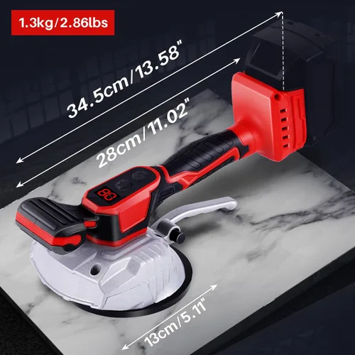 Miniatura 6 de YJINGRUI Máquina niveladora de vibraciones de azulejos, para batería Milwaukee de 18 V máxima, herramienta de instalación inalámbrica de azulejos