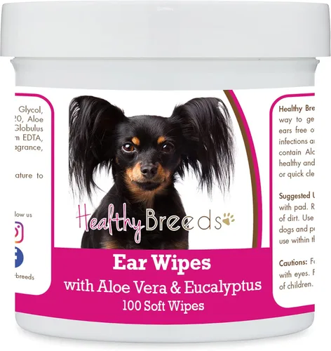 Miniatura 202 de Healthy Breeds Pastor alemán, silla de montar, toallitas de limpieza de oídos con aloe y eucalipto para perros, 100