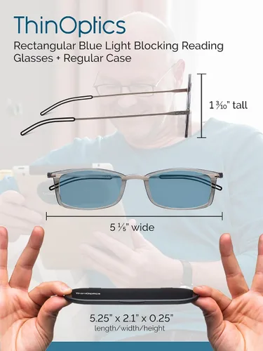 Miniatura 8 de ThinOptics Frontpage - Gafas de lectura para computadora con bloqueo de luz azul y funda de aluminio Milano