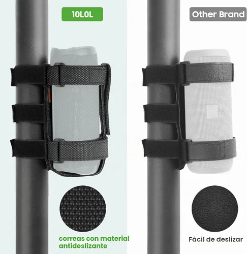 Miniatura 4 de 10L0L Soporte de altavoz mejorado para accesorios de carrito de golf, correa ajustable se adapta a soporte de altavoz inalámbrico Bluetooth