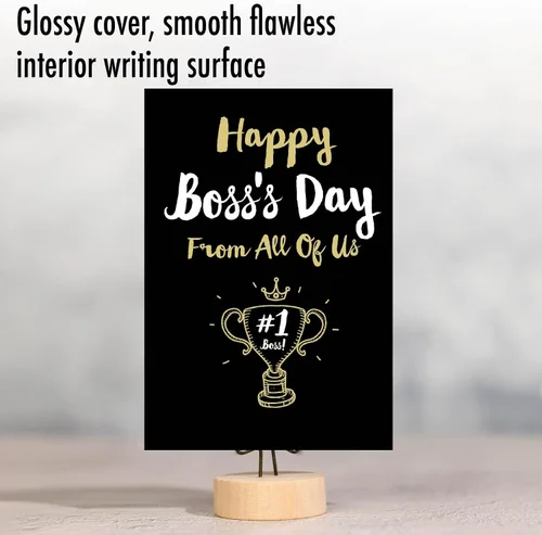 Miniatura 3 de NobleWorks - Tarjeta de felicitación del día del jefe con sobre - Apreciación del jefe, tarjeta de gratitud para gerente, trabajo - Feliz día