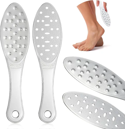 Miniatura 9 de 1 pieza de acero inoxidable para limas de pies, removedor de callos de doble cara, raspador de pie de metal para piel húmeda o seca, herramienta