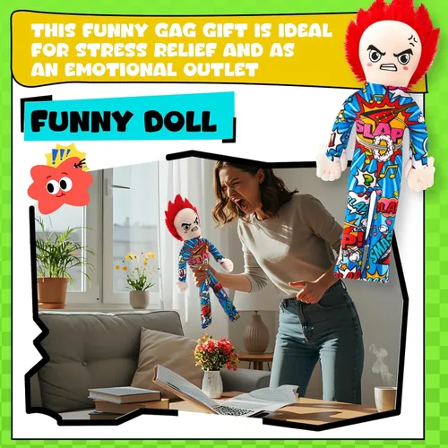 Miniatura 4 de VioraWhite Divertido regalo de broma de 15 pulgadas, regalo inspirado en la muñeca de bofetada para el alivio del estrés para marido, hombres, papá