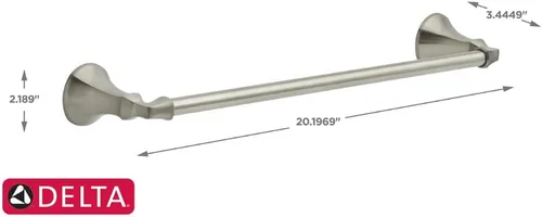 Miniatura 6 de DELTA FAUCET Rubber Limited 76418-SS Ashlyn - Toallero de pared de 18 pulgadas, accesorios de baño en acero inoxidable Acero inoxidable brillante