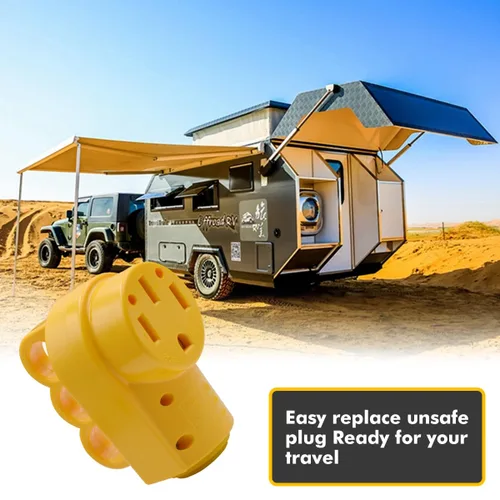 Miniatura 7 de NEMA 14-50R - Enchufe RV de 50 amperios, enchufe hembra de repuesto resistente de 125/250 V con mango de agarre ergonómico para RV, cámper